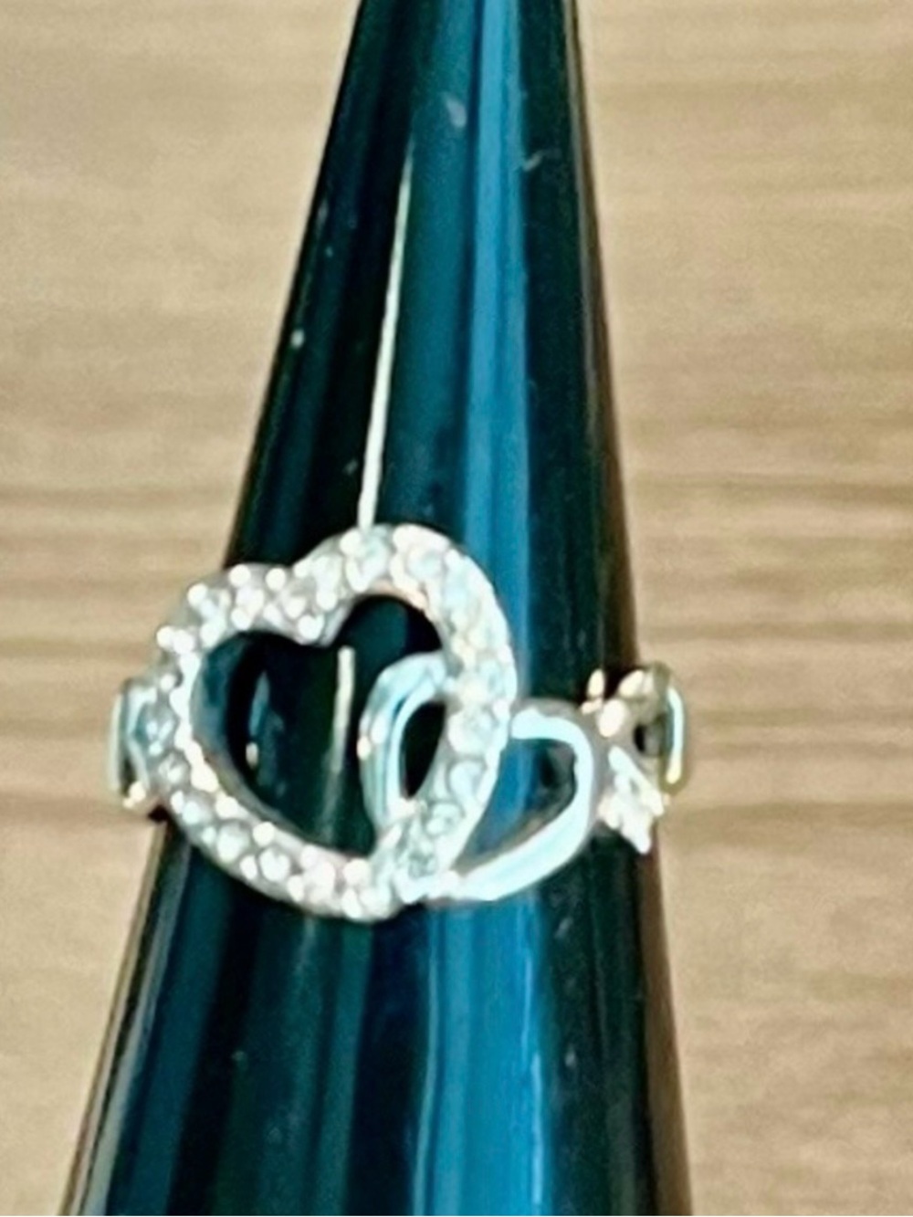Silver Interlocking Heart Ring - Women Jewelry